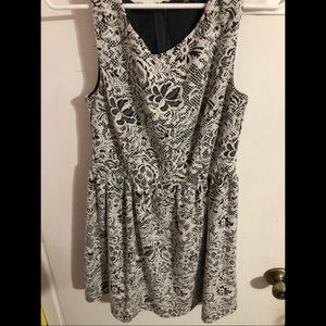 Lace print dress